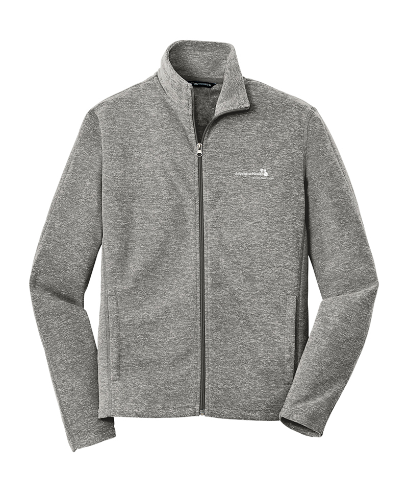 Port Authority® Heather Microfleece Full-Zip Jacket